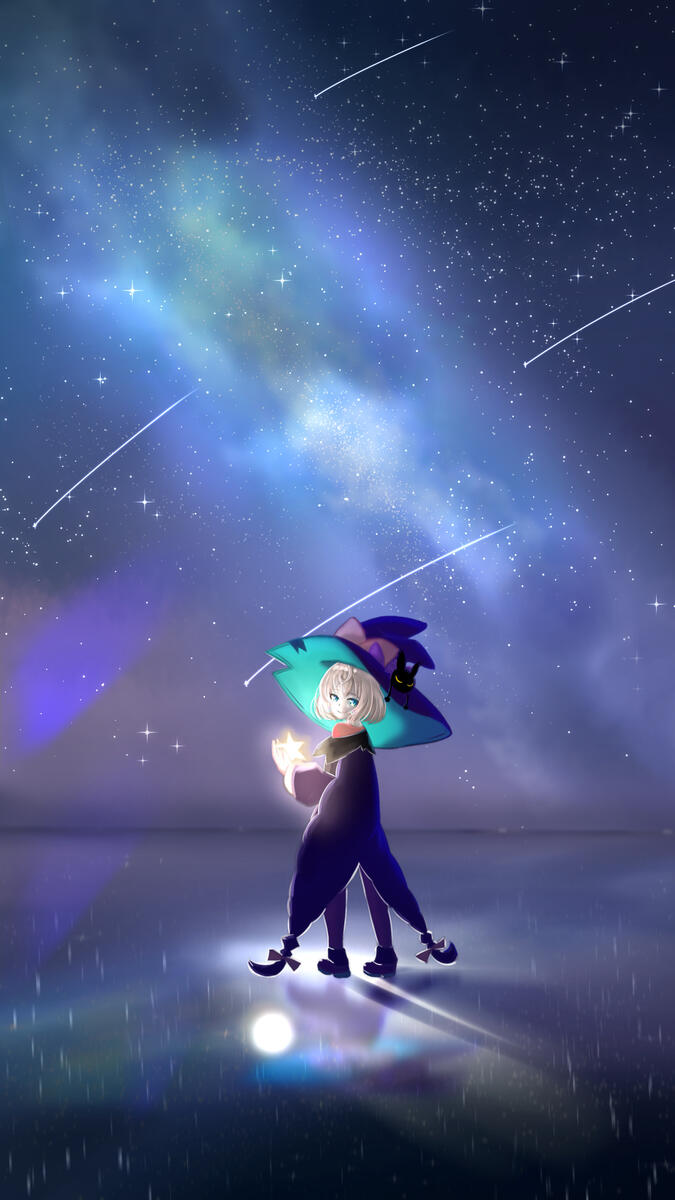 Millie under the stars